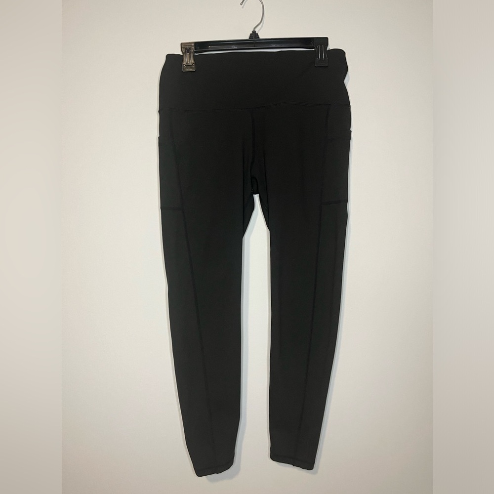 Women's Black Fleece-lined Leggings